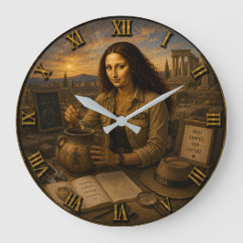 Archaeologist Funny Mona Lisa Archaeology Gift Stor Klocka