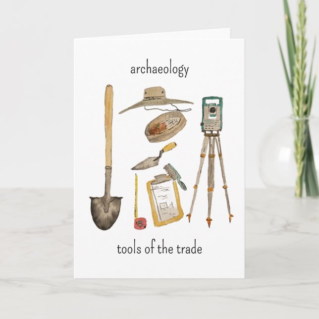Archaeology Tools Card Kort (Framsida)