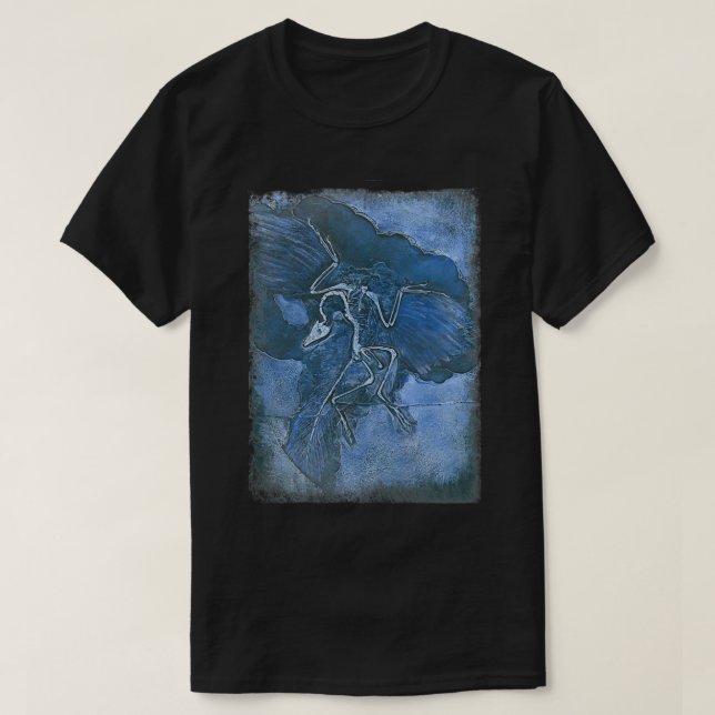 archaeopteryx i blått t shirt (Design framsida)