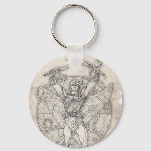 Archangel Camael Keychain Nyckelring (Framsida)