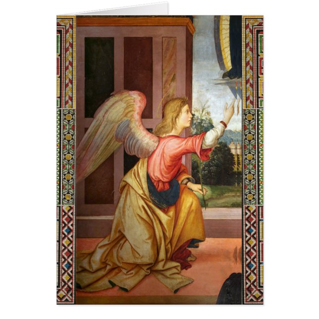 ARCHANGEL GABRIEL by FILIPPINO LIPPI jul Hälsningskort (Framsidan)