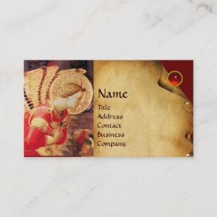 ARCHANGEL GABRIEL GULD METALLIC MONOGRAM VISITKORT