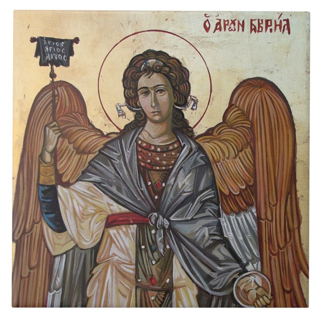 Archangel Gabriel Kakelplatta (Framsidan)