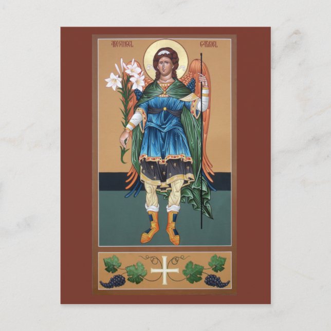 Archangel Gabriel Prayer Card Vykort (Framsida)
