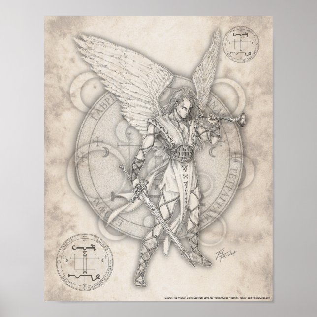 Archangel Gabriel Print Poster (Framsidan)