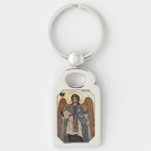 Archangel Gabriel Rektangulärt Silverfärgad Nyckelring