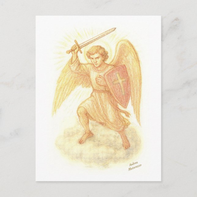 Archangel med Sword Vykort (Framsida)