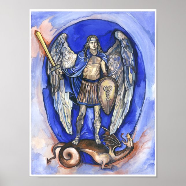 "Archangel Michael"-2, Poster 30,90 cm x 23,41 cm (Framsidan)