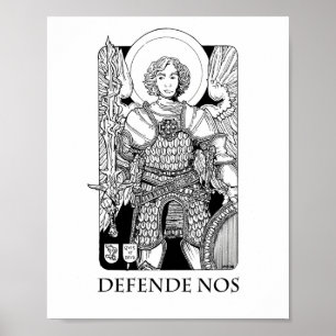 Archangel Michael 8" x 10" Skriv ut Poster