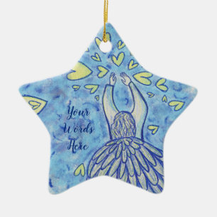 Archangel Michael Anpassningsbar Helgdag Gift Orna Julgransprydnad Keramik