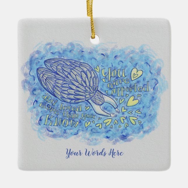 Archangel Michael Anpassningsbar Helgdag Gift Orna Julgransprydnad Keramik (Framsida)