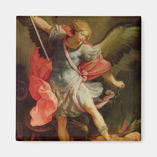 Archangel Michael besegrade Satan Magnet (Framsidan)