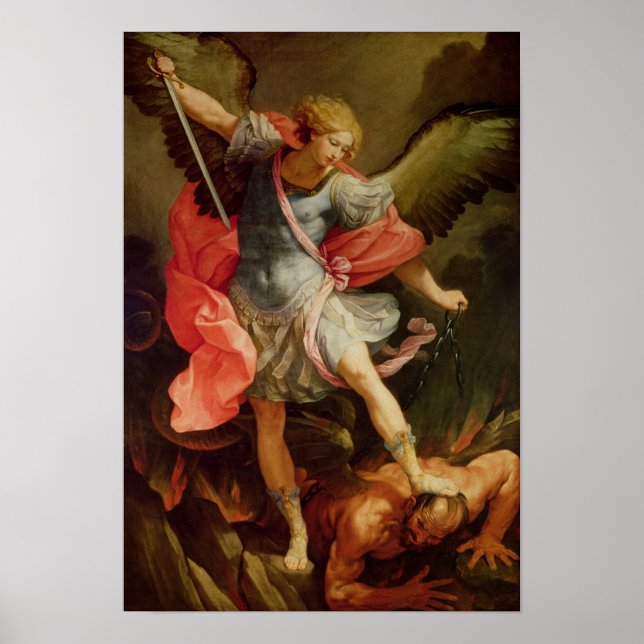 Archangel Michael besegrade Satan Poster (Framsidan)