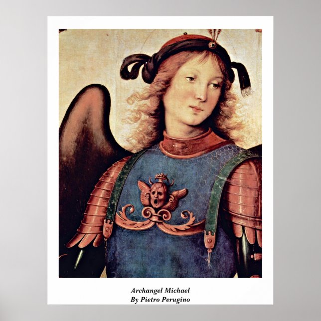 Archangel Michael by Pietro Perugino Poster (Framsidan)