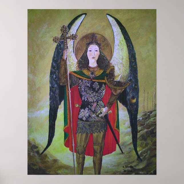 Archangel Michael by S Lewis Poster (Framsidan)
