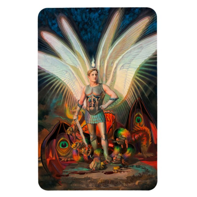 Archangel Michael Defeaterna Dragon Magnet (Vertikal)