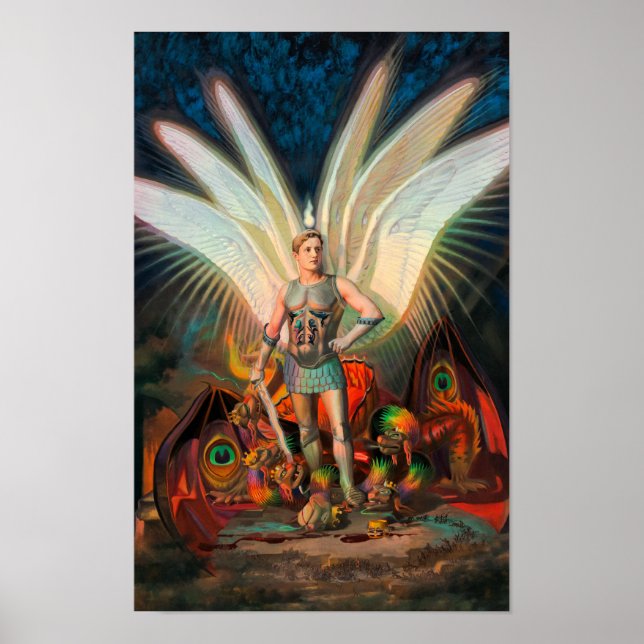 Archangel Michael Defeaterna Dragon Poster (Framsidan)