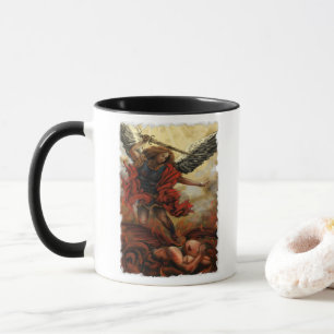 Archangel Michael Defeats Demon in Fire Mugg