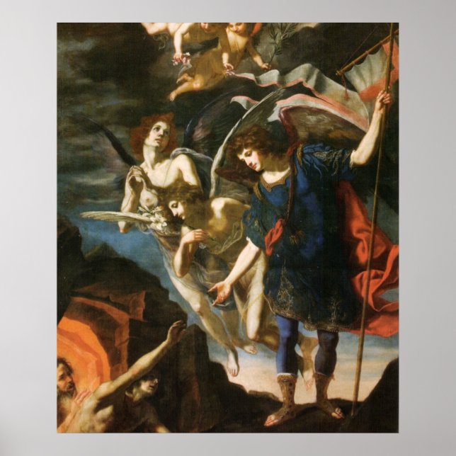 Archangel Michael Delivers Souls till Purgatory Poster (Framsidan)