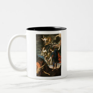 Archangel Michael Delivers Souls till Purgatory Två-Tonad Mugg