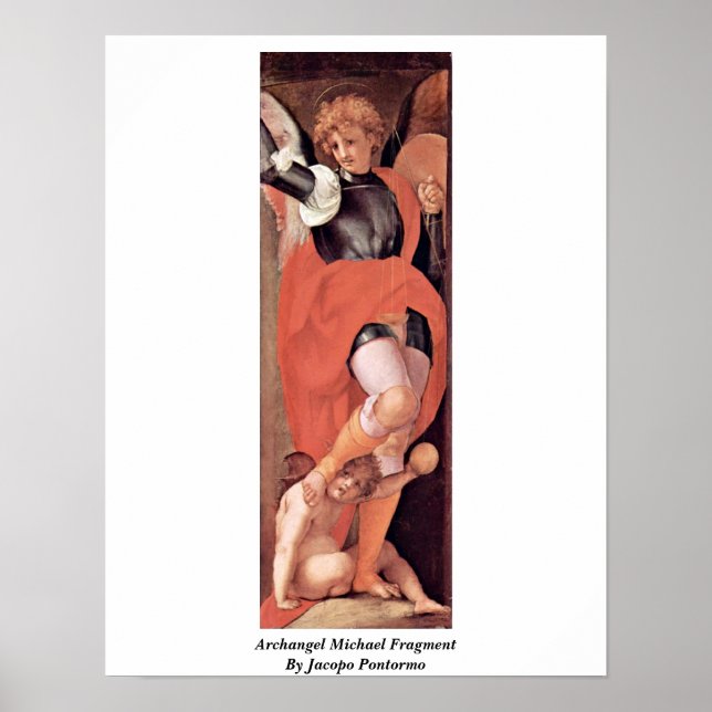 Archangel Michael Fragment av Jacopo Pontormo Poster (Framsidan)