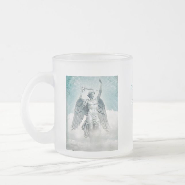Archangel Michael Guds laser öga, frosted mugg (Vänster)
