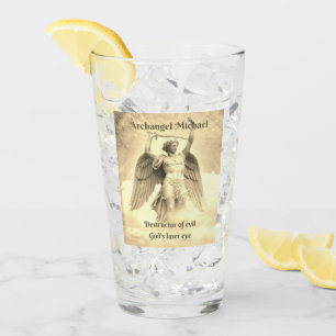 Archangel Michael Guds laser öga gult glass kopp