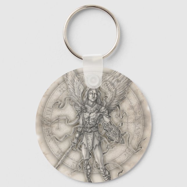 Archangel Michael Keychain Nyckelring (Framsida)