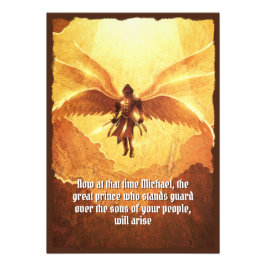 Archangel Michael med sex vingar Fototryck