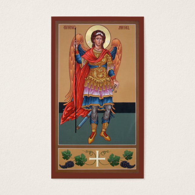 Archangel Michael Mini-Prayer Card Visitkort (Framsidan)