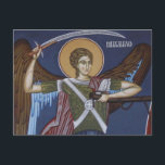 Archangel Michael Orthodox Icon Vykort<br><div class="desc">Archangel Michael Orthodox Christian Icon Postcard. Observera: De flesta ikonerna är mycket gamla. Om bilden ökas mer än vi har kan bilden bli förvrängd. Vi skriver inte ut,  tillverkar eller skickar inte ut någon av produkterna. Tack!</div>