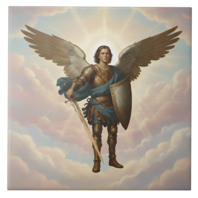 Archangel Michael Painting Angel Michael  Kakelplatta (Framsidan)