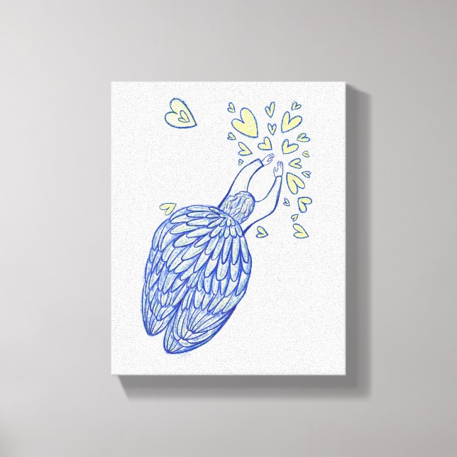 Archangel Michael Painting Wrapped Canvas Art (Framsida)