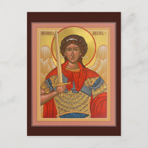Archangel Michael Prayer Card Vykort