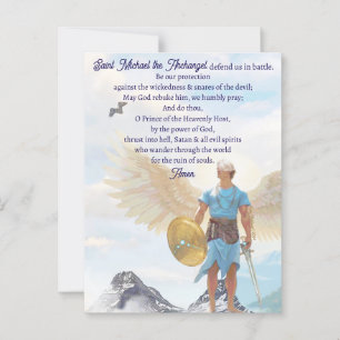 Archangel Michael Protection Courage Angel Prayer Vykort