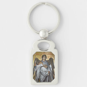 Archangel Michael Rektangulärt Silverfärgad Nyckelring