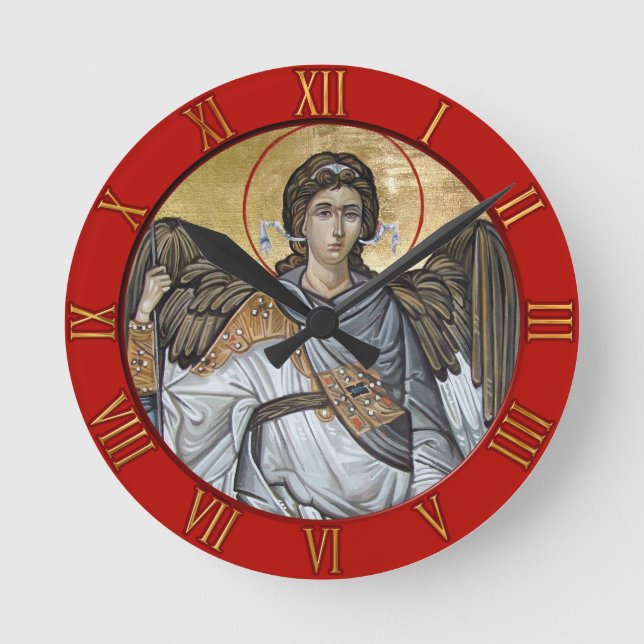 Archangel Michael Rund Klocka (Framsida)