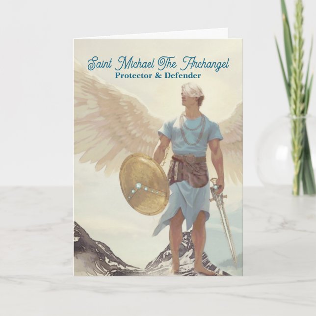 Archangel Michael - Serene Guardian Pastel Light Kort (Framsida)
