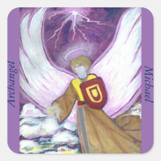 Archangel Michael Sticker Fyrkantigt Klistermärke