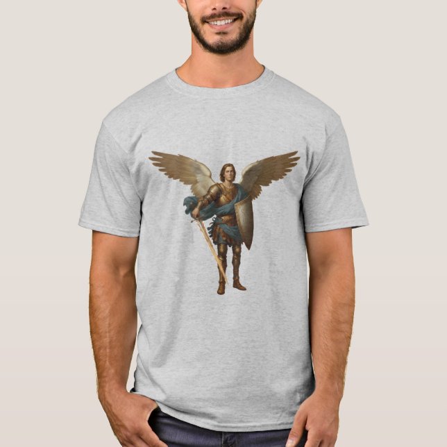 Archangel Michael T-shirt - Angel Michael Tshirt (Framsida)