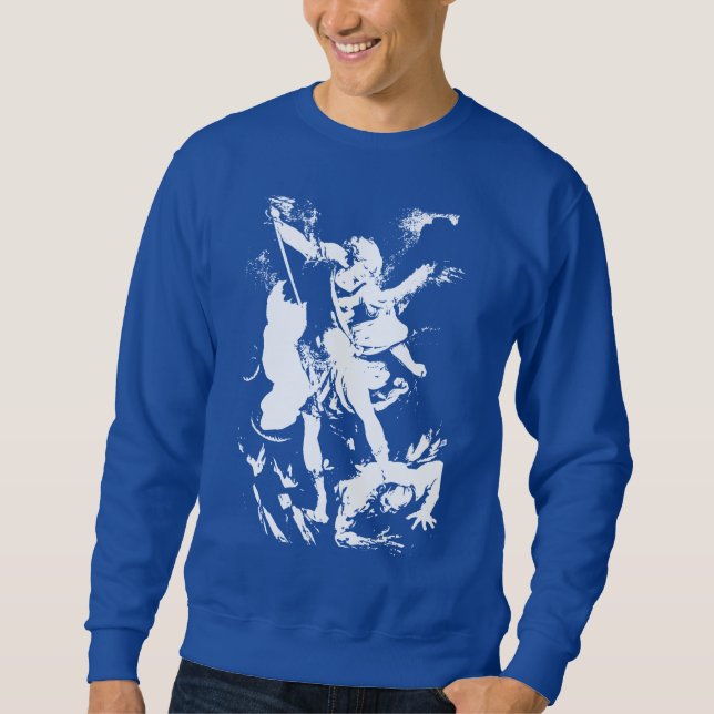 Archangel Michael T-Shirt Lång Ärmad Tröja (Framsida)