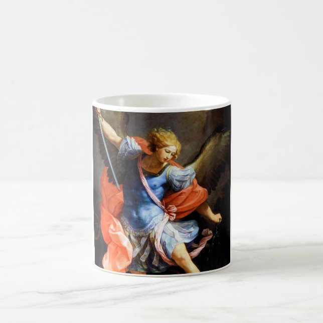 Archangel Michael tramples Satan, Guido Reni Kaffemugg (Center)