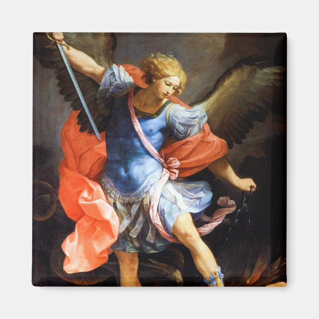 Archangel Michael tramples Satan, Guido Reni Magnet (Framsidan)
