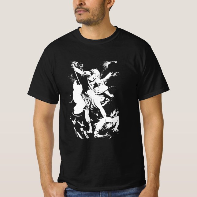 Archangel Michael Two-Tone Sweatshirt T Shirt (Framsida)
