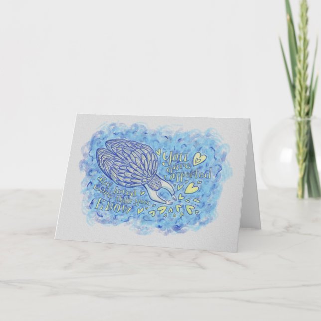 Archangel Michael's Support Anpassningsbar Greetin Helgkort (Framsida)