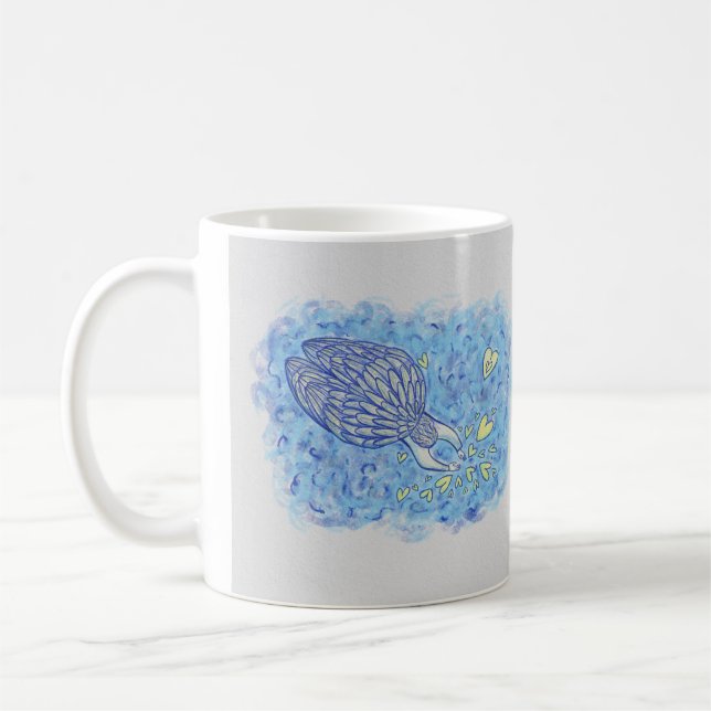 Archangel Michael's Support Art Anpassningsbar Kaf Kaffemugg (Vänster)