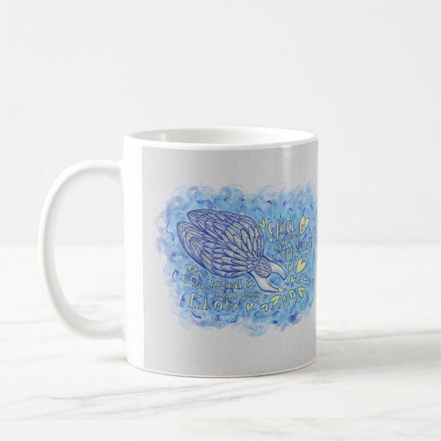 Archangel Michael's Support Art Anpassningsbar Kaf Kaffemugg (Vänster)
