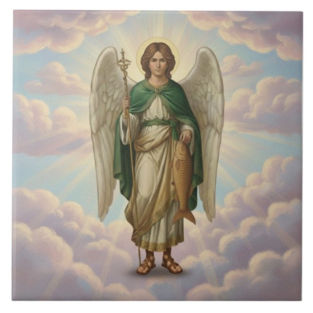Archangel Raphael Angel Kakelplatta (Framsidan)