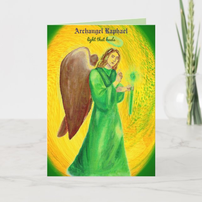 Archangel Raphael Greeting Card Helgkort (Framsida)
