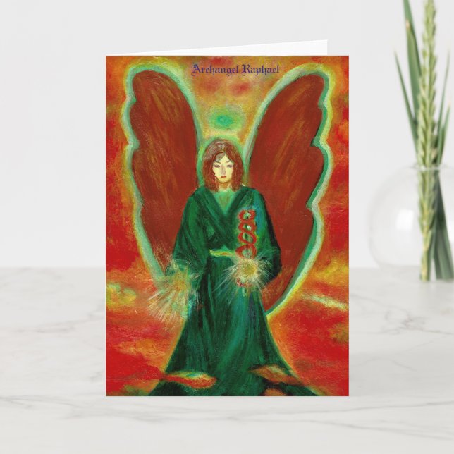 Archangel Raphael Greeting Card Kort (Framsida)